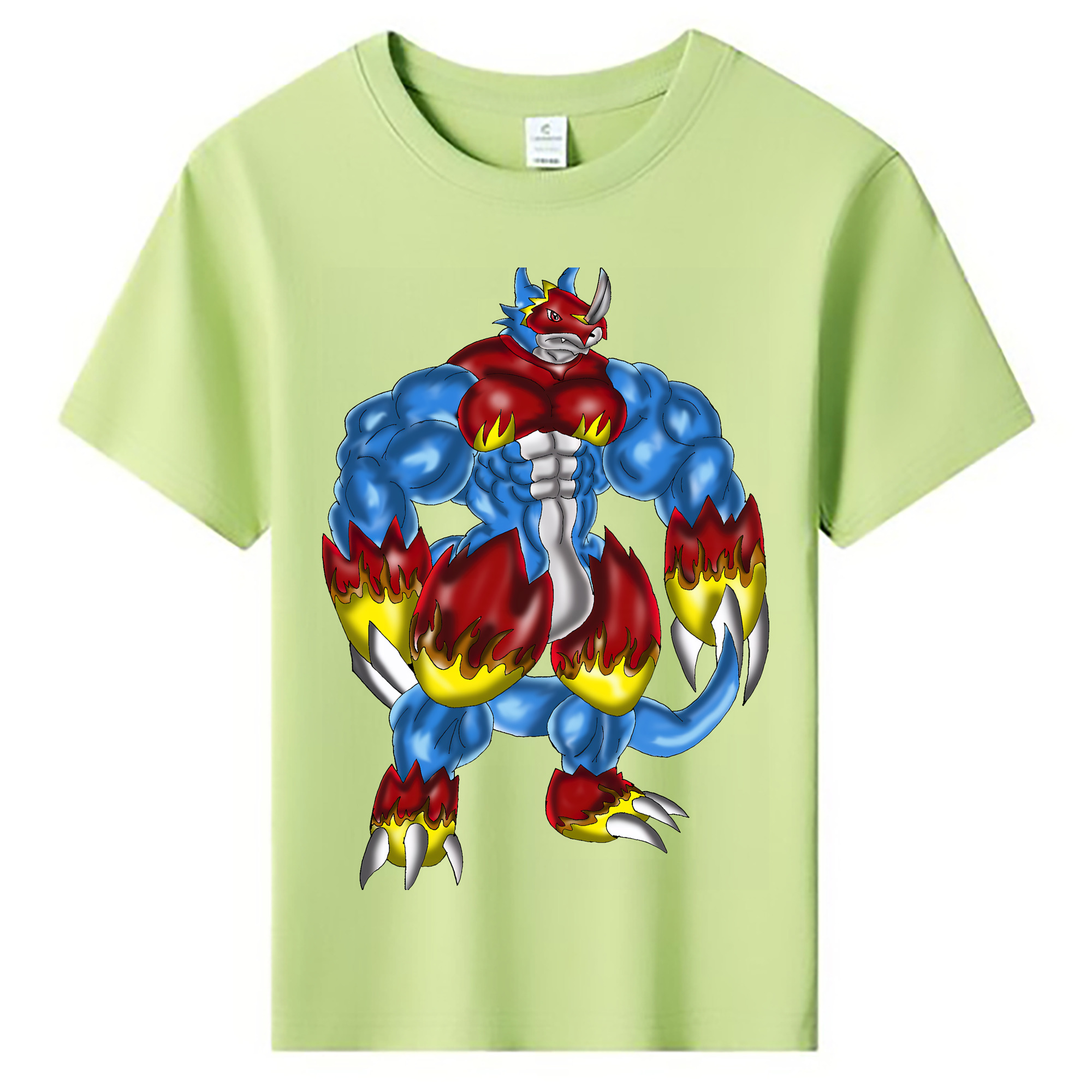（画像用） Digimon デジタルモンスター/デジモン 綿100％キッズTシャツ（フロントプリント）